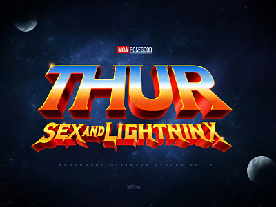 Superhero Ultimate Text Effects vol.3 3d avengers comics effects hero iron ironman logo love marvel mockup photoshop style styles superhero template text thor type