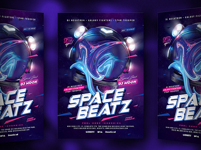 Space Beatz Party Flyer