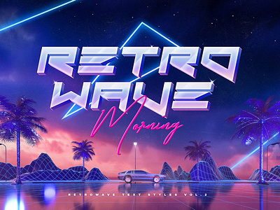 80s Retro Text Effects vol.2 1980s 3d 80`s 80s effect effects label logo mockup neon new photoshop retro retrowave style styles synth synthwave text wave