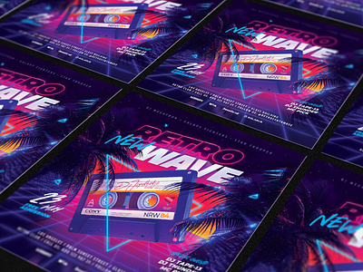 Party Flyer Retrowave