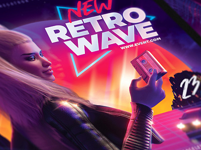 Party Flyer New Retrowave