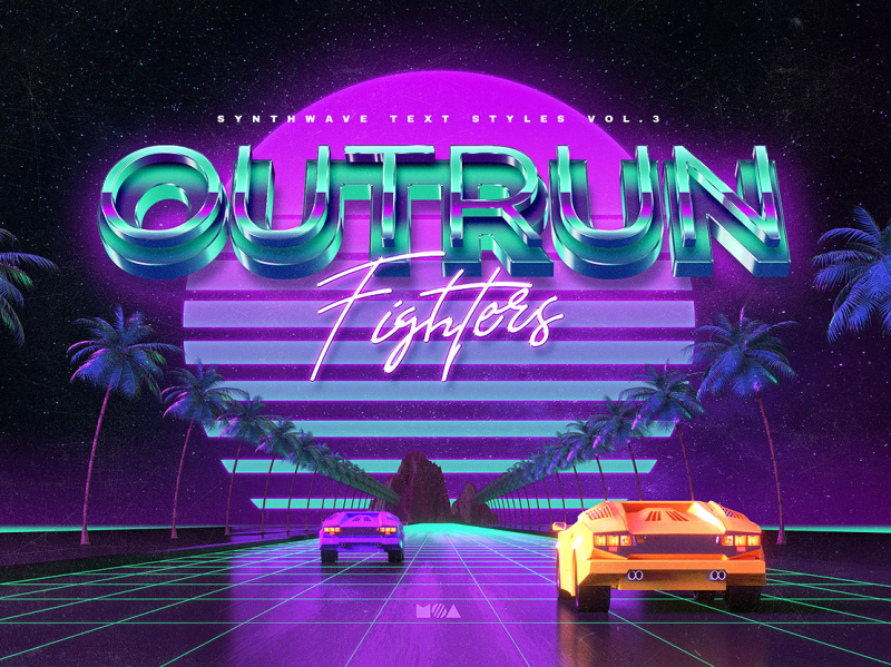 80`s Retro Text Effects vol.3 Synthwave Retrowave by Anatoliy on Dribbble