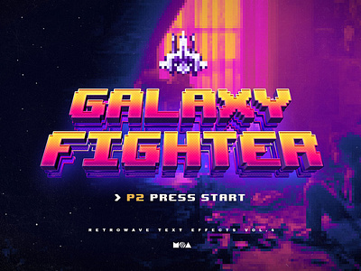 80`s Retro Text Effects vol.4 Synthwave Retrowave 1980s 3d 80`s 80s effect effects fighter galaxy label logo mockup neon photoshop retro retrowave style synth synthwave text wave