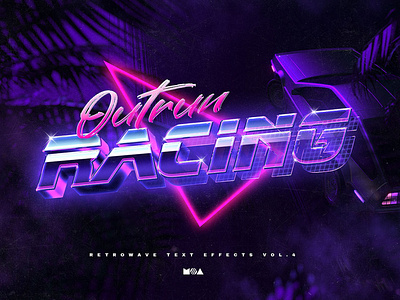 80`s Retro Text Effects vol.4 Synthwave Retrowave