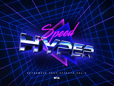 80`s Retro Text Effects vol.4 Synthwave Retrowave