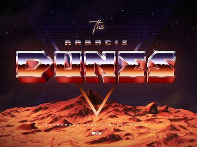 80`s Retro Text Effects vol.4 Synthwave Retrowave