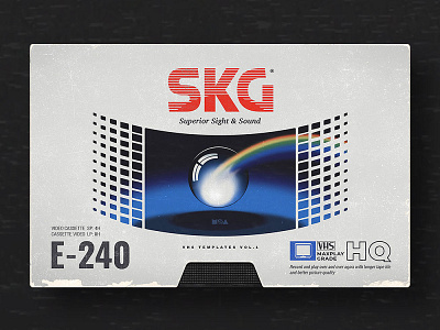 VHS Retro Videocassette Templates vol.1 80`s 80s cover effect label logo mockup photoshop psd retro retrowave skc synth synthwave template text vhs video videocassette videotape