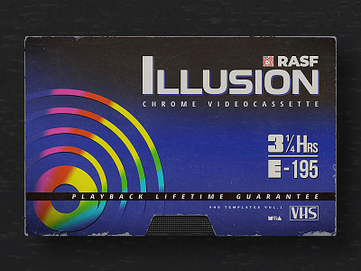 VHS Retro Videocassette Templates vol.1