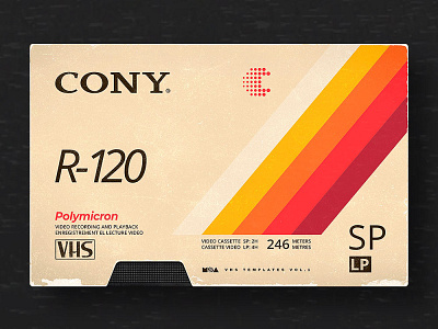 VHS Retro Videocassette Templates vol.1