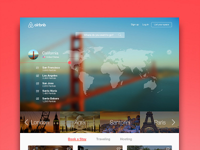 airbnb redesign airbnb sanfrancisco travel trip ui web