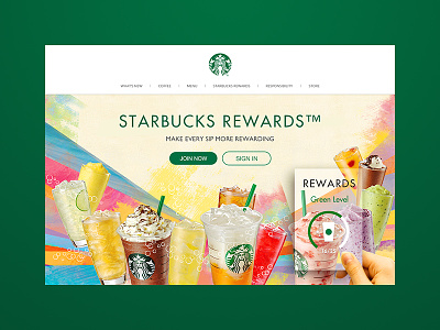 Starbucks Website Redesign beverage coffee redesign starbucks ui web website