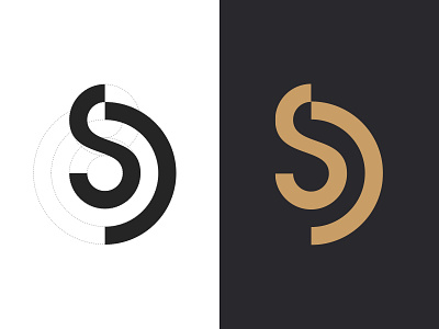 SD Monogram d identity lettering logo mark monogram s symbol typography