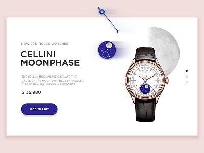 Single Item | E-Commerce Shop — Day 012 #dailyui card daily dailyui design luxury moon product store ui watch web