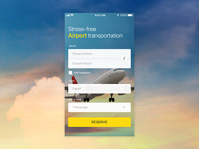 Airport Shuttle App airport app booking flight mobile mobility sketch transportation travel trip ui ux