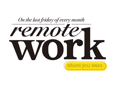 Remote Work Typography typography