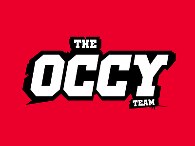 Occy Team Logo black college design identify logo logotype photoshop red school sports team wip