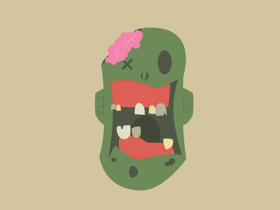 Zombie Alone brazil character design flat game green illustration monster photoshop zombie