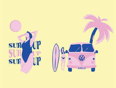 Surf's Up! brand design branding design graphic design illustration
