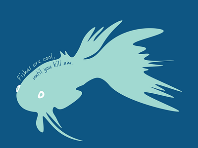 Fishes Are Cool campaign design design fish illustration