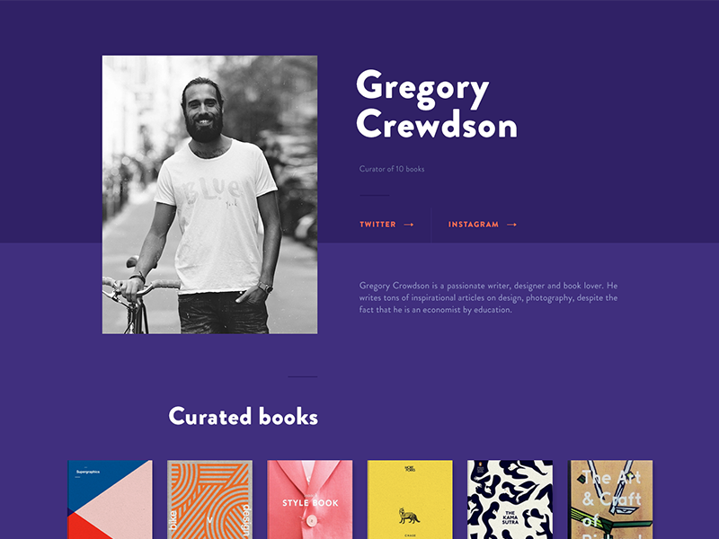 Books subscription preview books subscription profile page preview sneak peek teaser web website colorful