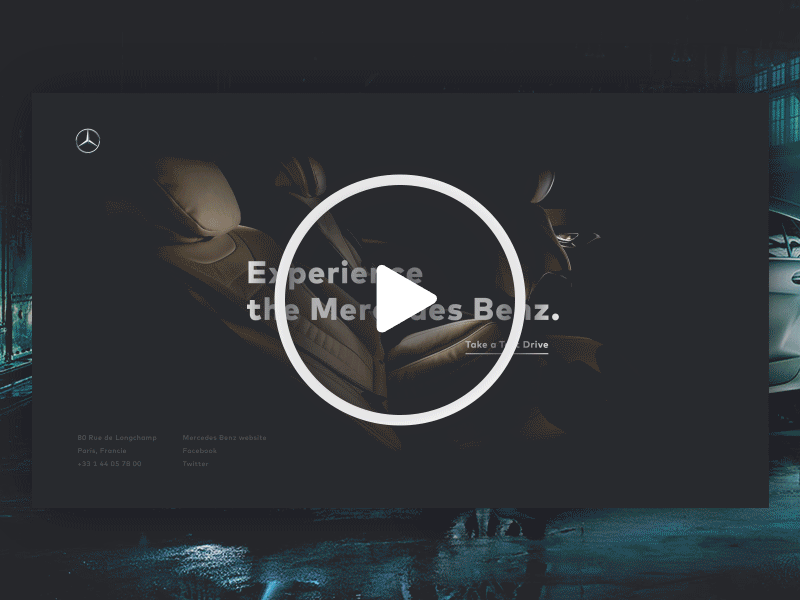 Mercedes Benz Microsite Video By Jaromir Kveton On Dribbble
