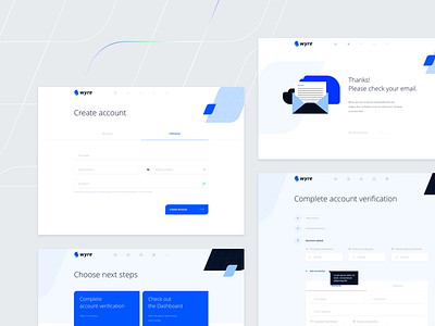Wyre - Global Bank Transfers Faster than Email colorful design flat form illustration onboarding payments sign up ui web