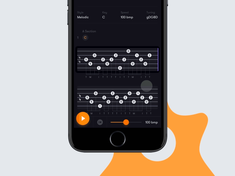 Tunefox – Lick switcher animation app ios iphone learning music song tunefox ui ux