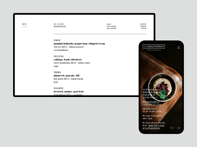 La Degustation Bohême Bourgeoise ambiente design restaraunt ui ux web webdesign website