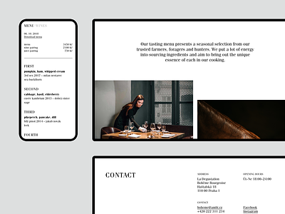 La Degustation Bohême Bourgeoise ambiente design homepage restaurant ui ux web webdesign website
