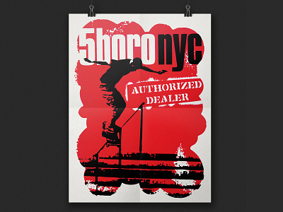5 Boro Skateboards Dealer Poster design illustration typography