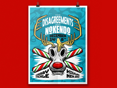 The Disagreements Gig Poster design illustration typography