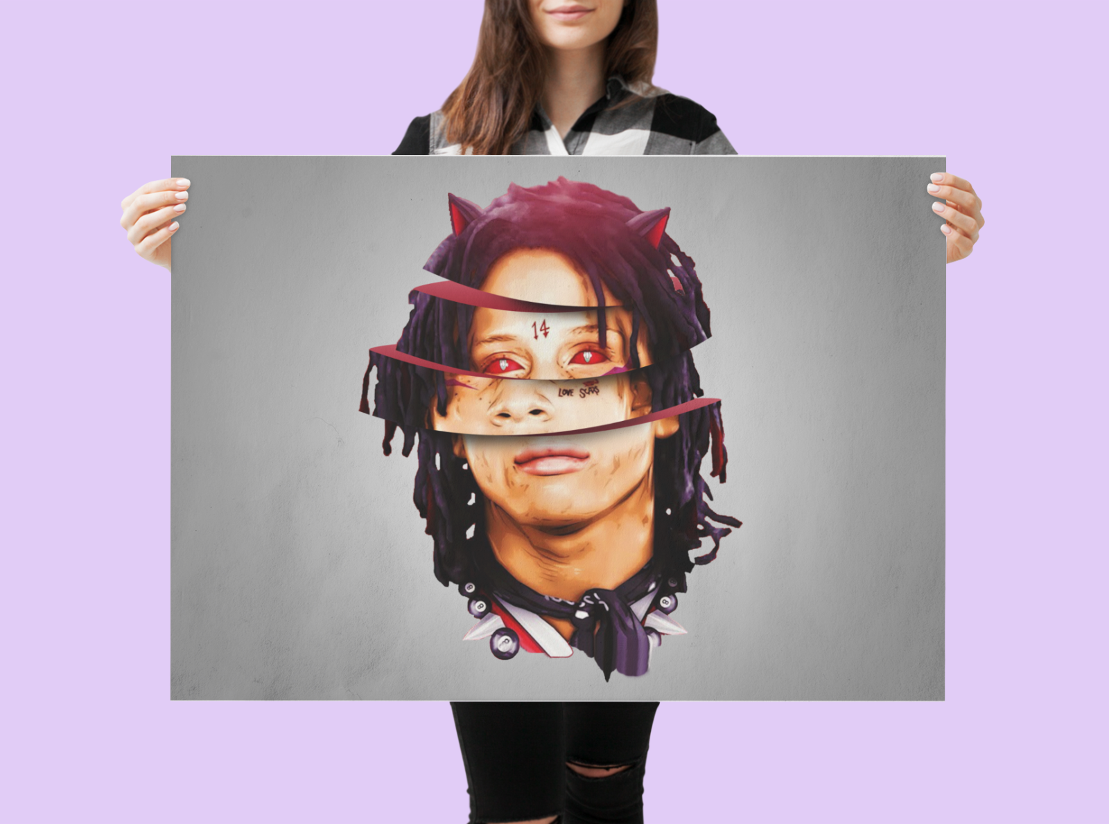 TRIPPIE REDD ---[T-SHIRT/POSTER] 2020 affiche artwork design digital art head hiphop illustration mood photoshop poster rapper sliced t-shirt wear xxx tentacion