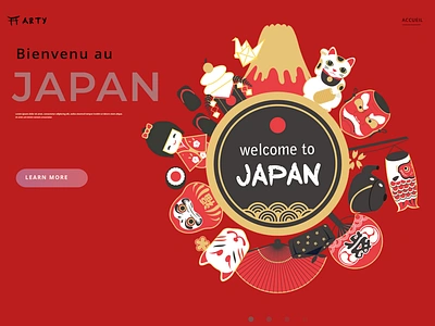 JAPAN ---Landing Page II adobe xd anime art artwork builder cartoon designer freelance japan japon landing design landing page manga mont fuji page web red theme ui ux wordpress wordpress design