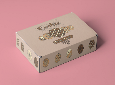 COOKIE BoXx ---[Design product] 2020 bakery box cake conception graphique cookie designer digital art emballage fille food girl illustration packaging pink product produit