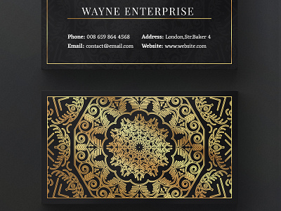 CARTE de VISITE---Luxury II carte de visite design gold graphic illustration logo luxe luxury or photoshop visit card