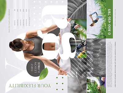 FLYER---YOGA advertising flyer design flyer graphic illustration keep it calm logo photoshop pub relaxed yoga zen