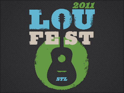 LouFest Shirt blue dark green guitar shirt stl