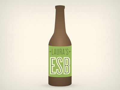 ESB Birthday Card (Front) beer bottle esb green