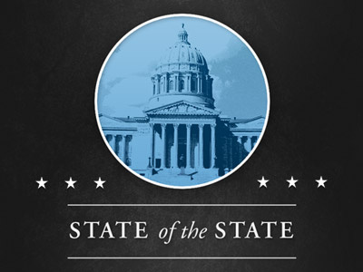 State of the State Address blue capitol circle missouri star