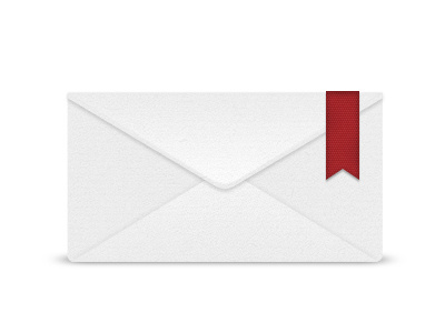 Envelope & Ribbon envelope red ribbon white