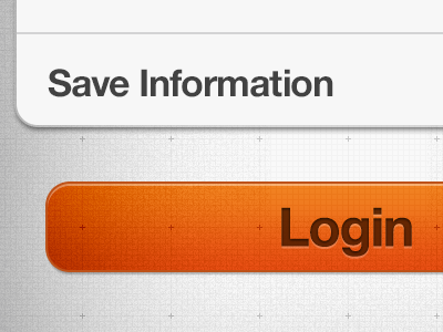 Login for iPhone app button login orange texture