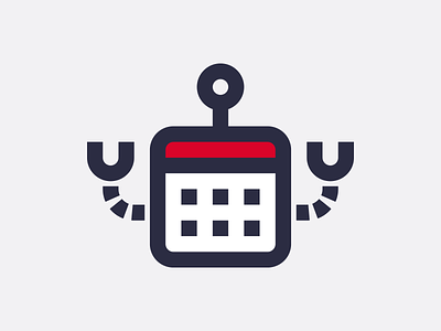 Bookerbot Logo booking calendar logo robot