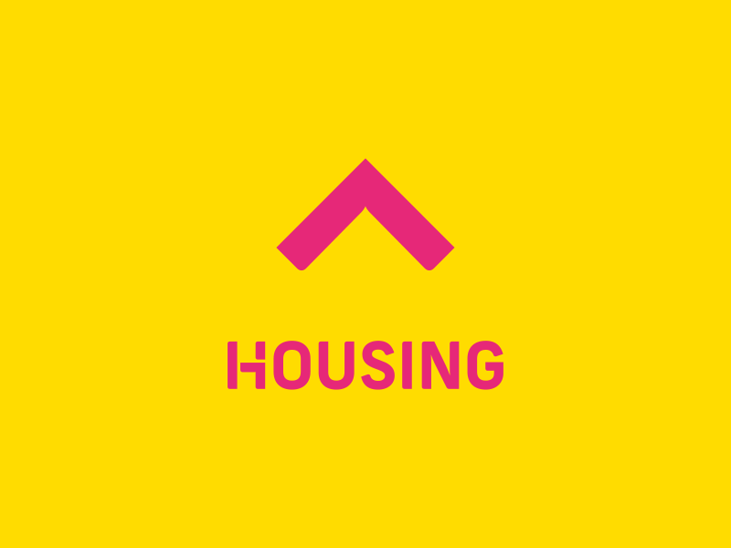 Look Up. Housing. Logo. - GIF animated animation branding color housing logo look up motion graphics vector