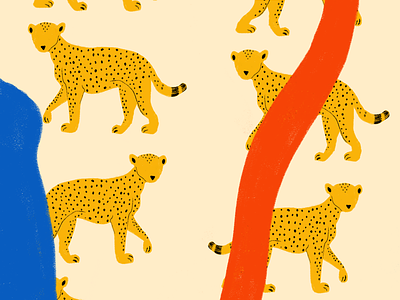 Cheetahs design illustration