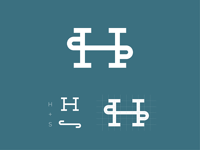 H+S Icon branding design custom design design graphic design grid grid logo icon illustration logo minimal sirkillen typography