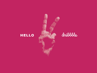 Hello Dribbble custom graphic design hand drawn hello dribble illustration minimal