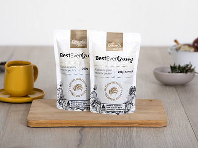 Lenard’s Best Ever Gravy branding fmcg food home style packaging packaging design premium print typography