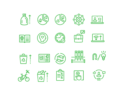 Icons for an ecological project. design ecology icon ui ux vector web