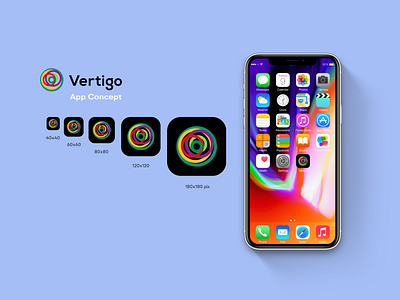Vertigo app( 2-nd version). app design icon logo ui ux web