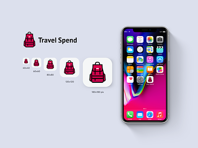 Travel Spend App. app icon logo ui ux vector